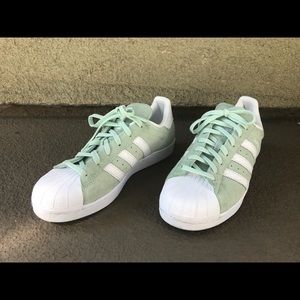Mint Suede Adidas Superstar Shelltops